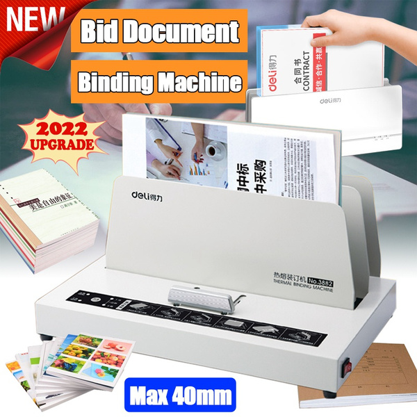 2022 Newest Deli 3882 A4 Thermal binding machine office Financial binding  machine 300mm width 40mm thickness binding 220V 50HZ